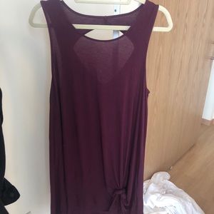 Maroon Tank Shift Dress